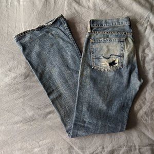 7 For All Mankind Distressed Swarovski Jeans Sz 29